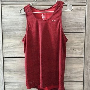 Red Nike Dri Fit Running Tank Medium